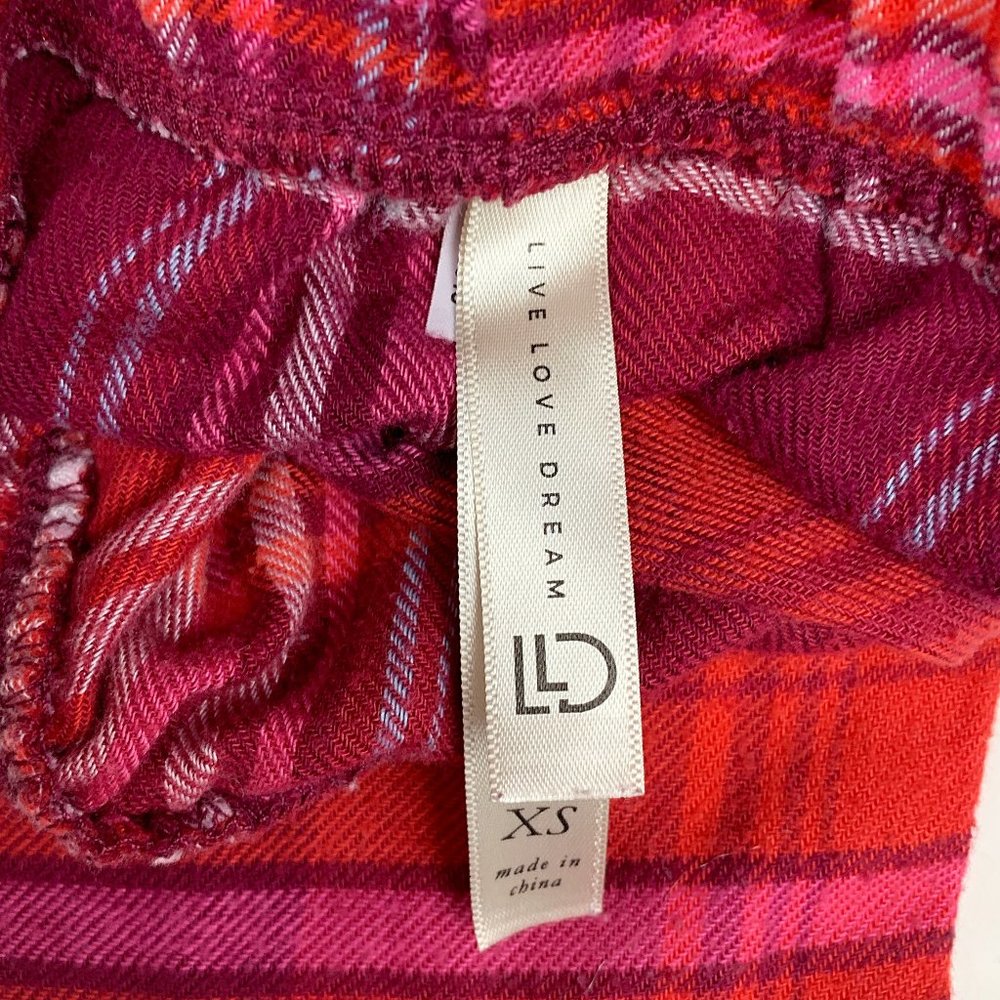 3/$25 Aeropostale Holly Plaid Flannel Sleep Pants - Picture 3 of 10